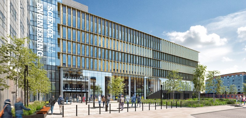 CGI image of the new Science and Engineering Building that has been granted planning permission by Manchester City Council