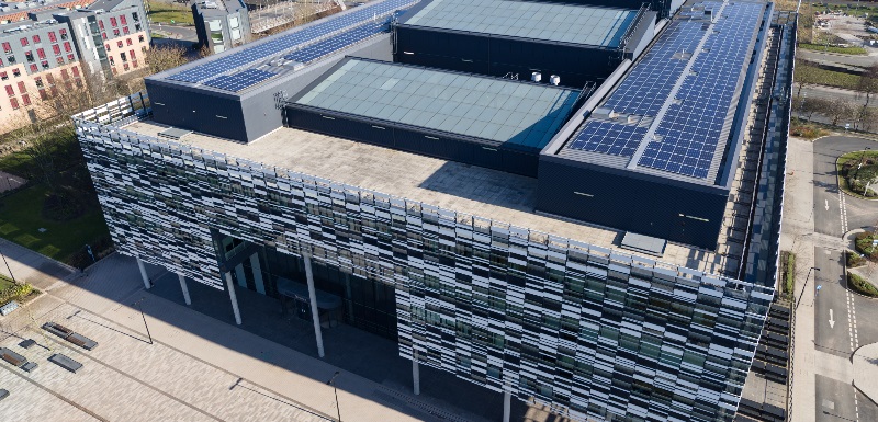 Solar panels on the Birley campus