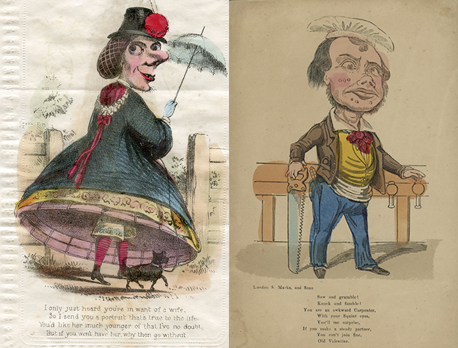 Featuring vicious and cruel illustrations and poems these harsh cards demonstrate a Victorian take on the modern-day trolling