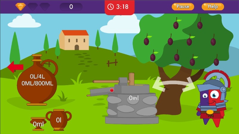 Screenshot from Emile measurements game 