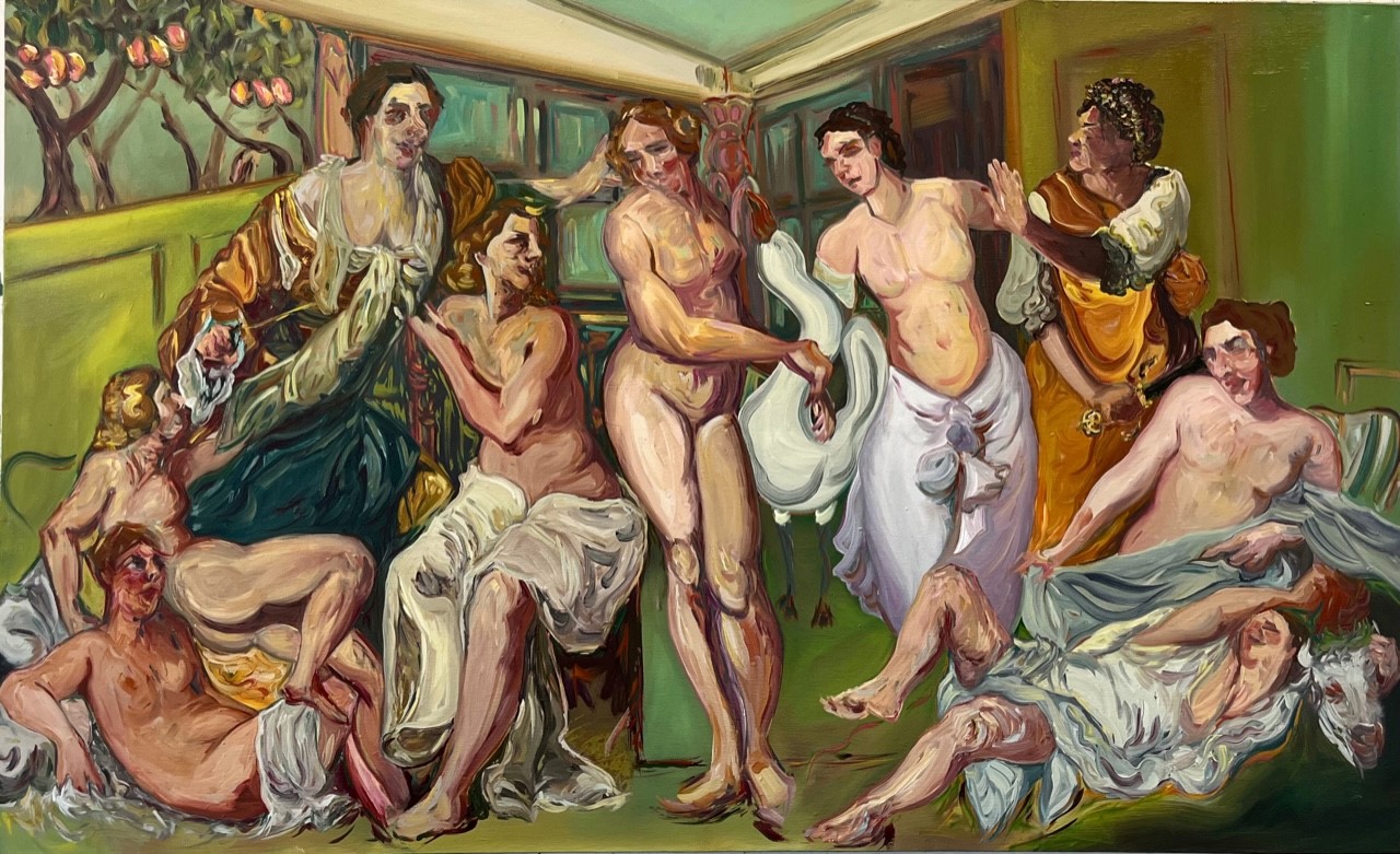 Rape in Culture, 2023. Oil on canvas, 80x130cm. Lou Blakeway