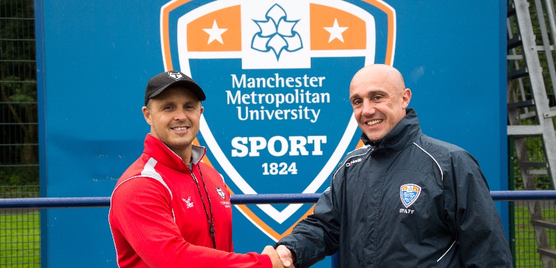 Paul Rowley, Head Coach of Toronto Wolfpack, with Jérôme Read, Performance Sport Manager at Manchester Metropolitan University