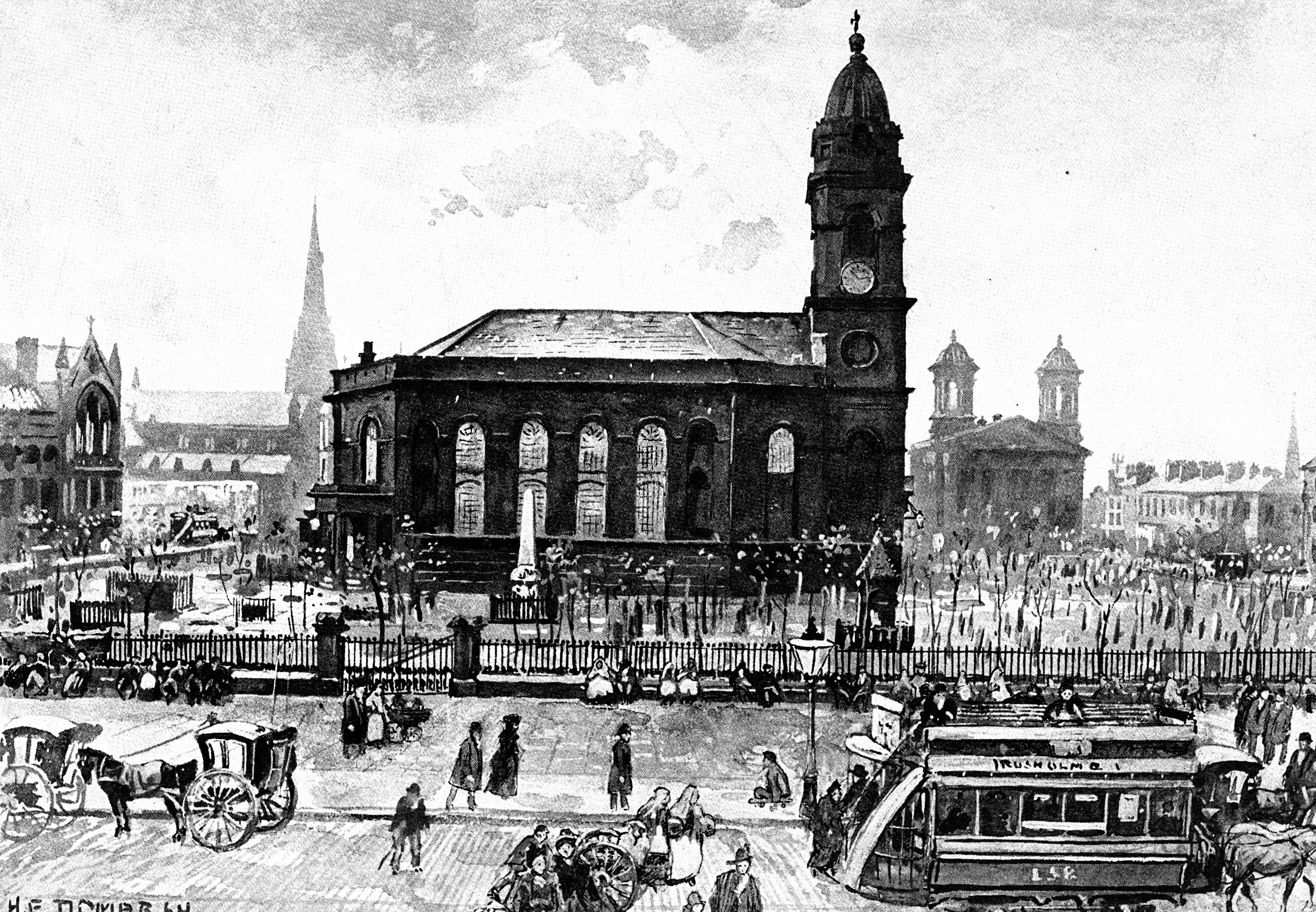 All Saints Church 1890 (Image courtesy of Manchester Libraries and Archives)