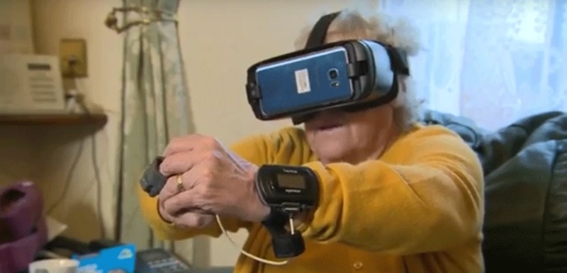 Pauline Pearson tests the new VR exercise app for patients with Chronic Obstructive Pulmonary Disease