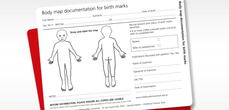 Illustrative image of the new body diagram illustration appears in East Sussex's version of the Personal Child Health Record