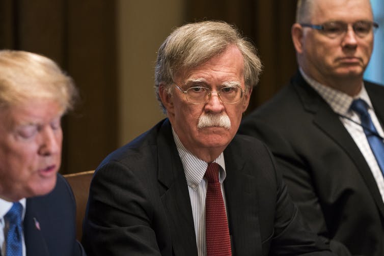 Donald Trump’s national security adviser, John Bolton, is a longtime advocate of military action against Iran.  EPA/Jim Lo Scalzo