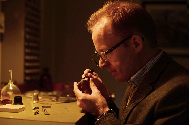Leading independent watchmaker Roger W Smith busy at his workbench. Pic: Frederick Aranda