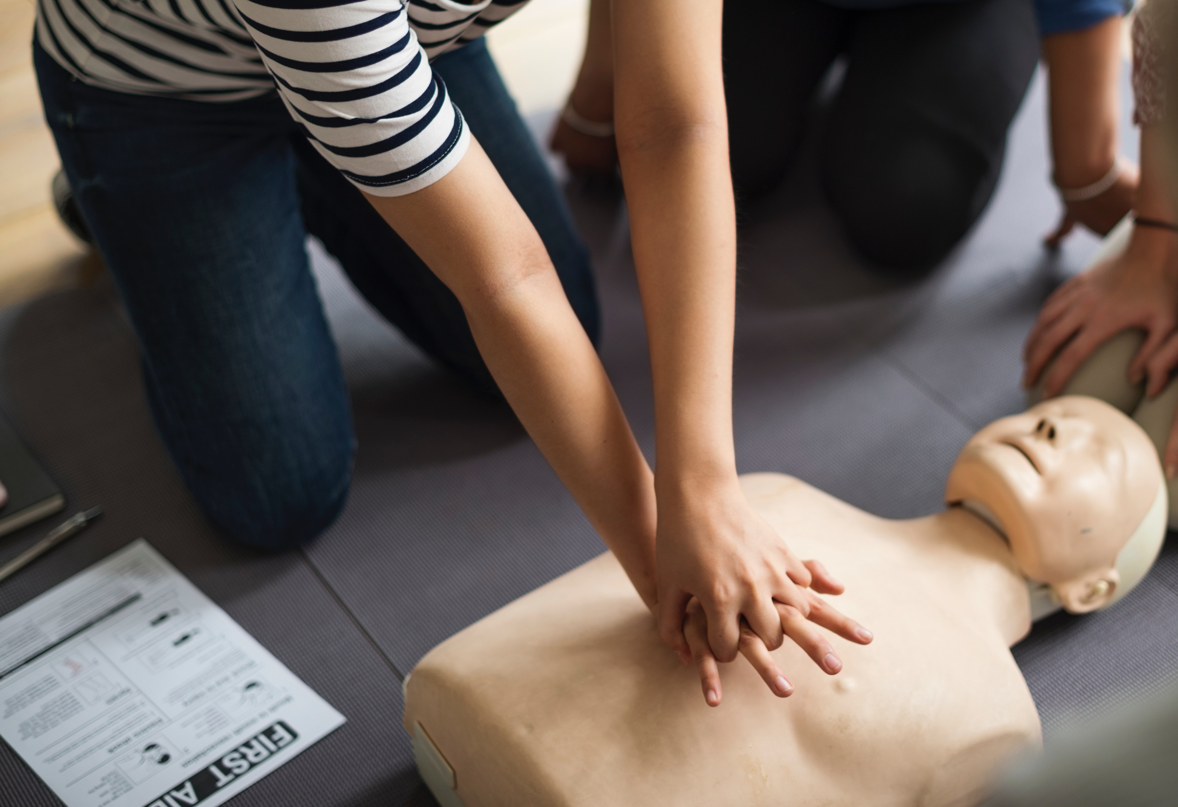 Basic CPR training as seen here can make a huge difference