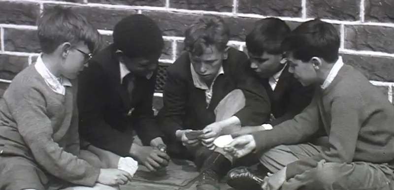 A still from one of the archival videos available to watch, 'Street games we used to play'