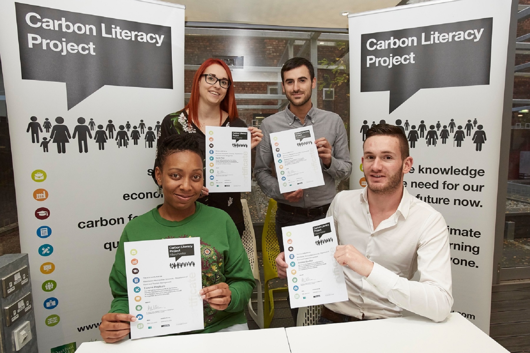 Participants with their carbon literacy certification