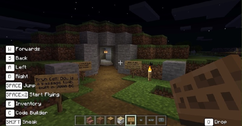 The Minecraft projects allows young people to explore one of the most impressive Neolithic burial monuments in Britain