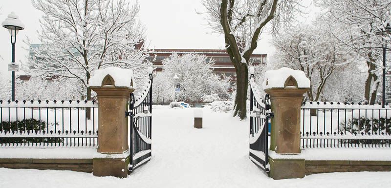 All Saints Park in the snow