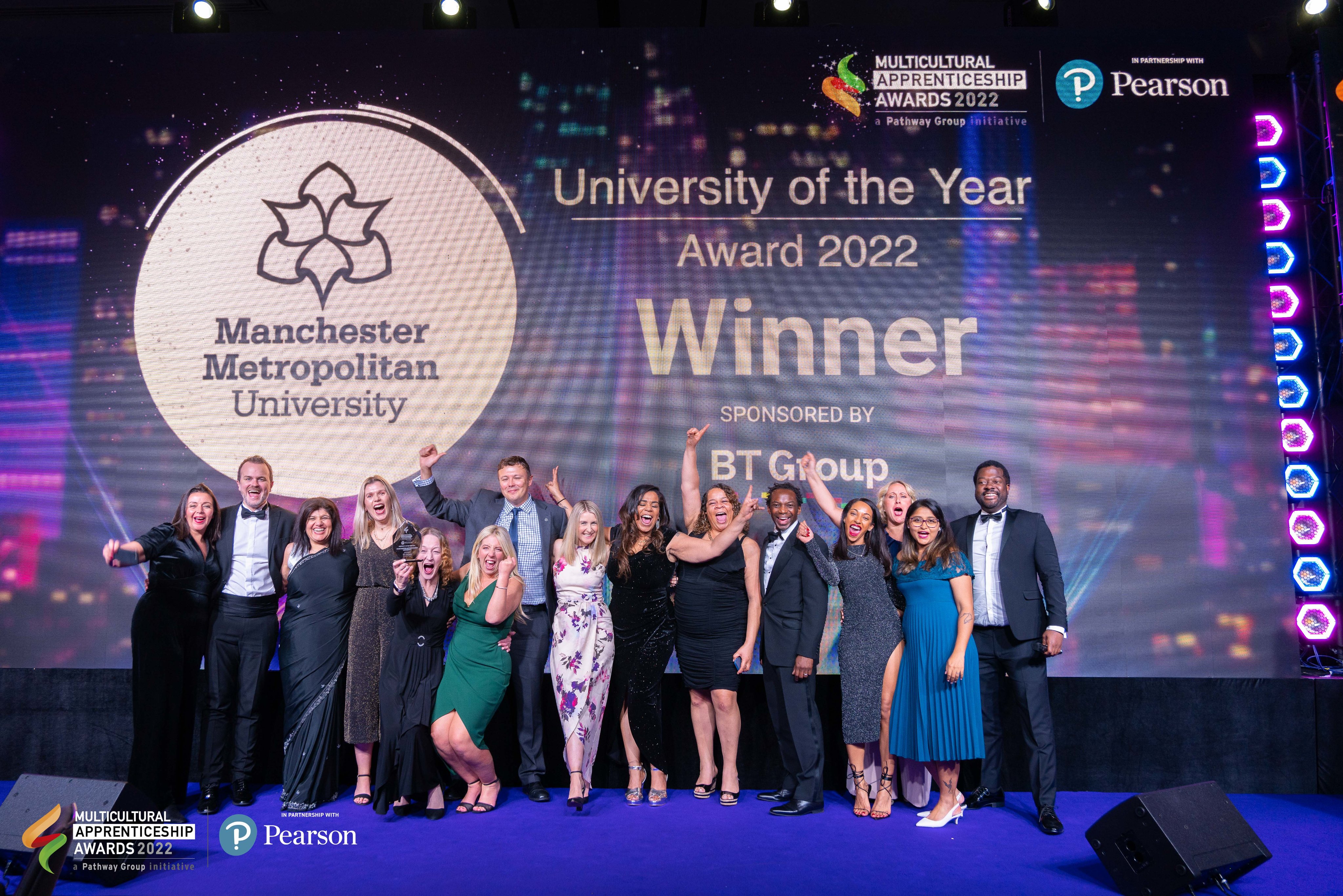 Manchester Met named University of the Year at the Multicultural Apprenticeship Awards 2022