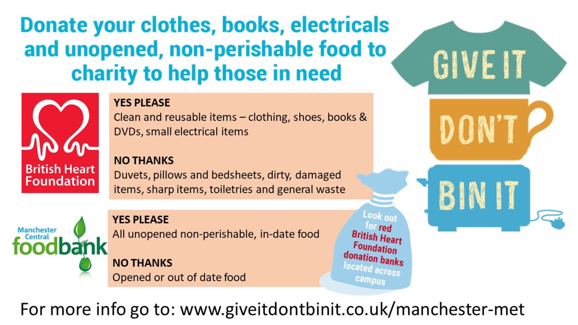 Moving out soon? Then 'Give It, Don't Bin It!' · Manchester