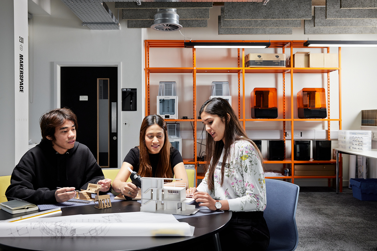 Students at Manchester School of Architecture 