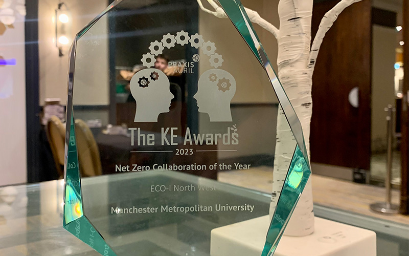 The ECO-I NW programme was named as ‘Net Zero Collaboration of the Year’ at the 2023 PraxisAuril Knowledge Exchange Awards 