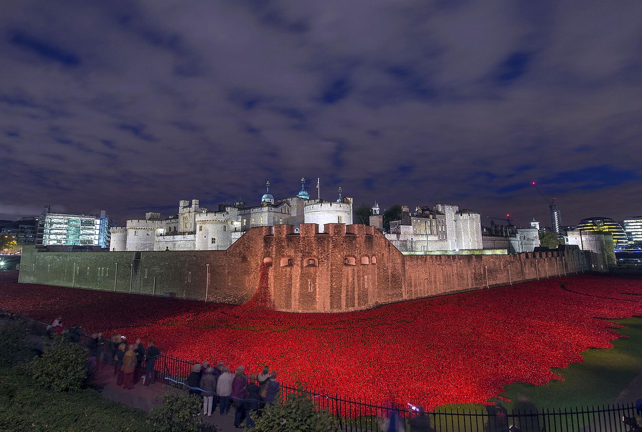 Tower Of London Poppies Aerial View