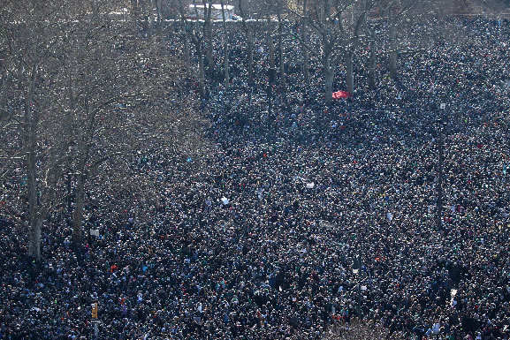 Over 670,000 people attended The Philadelphia Eagles' Super Bowl victory parade