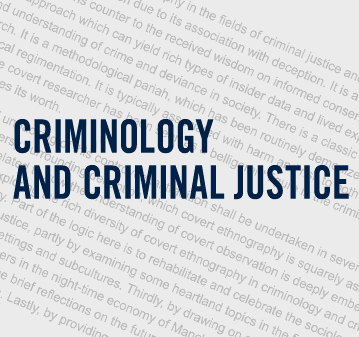 Dr David Calvey published in The Oxford Research Encyclopedia of Criminology and Criminal Justice