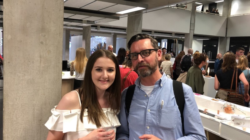 Elen Parry with PrintCity's 3D Print Manager and her nominator Ed Keefe