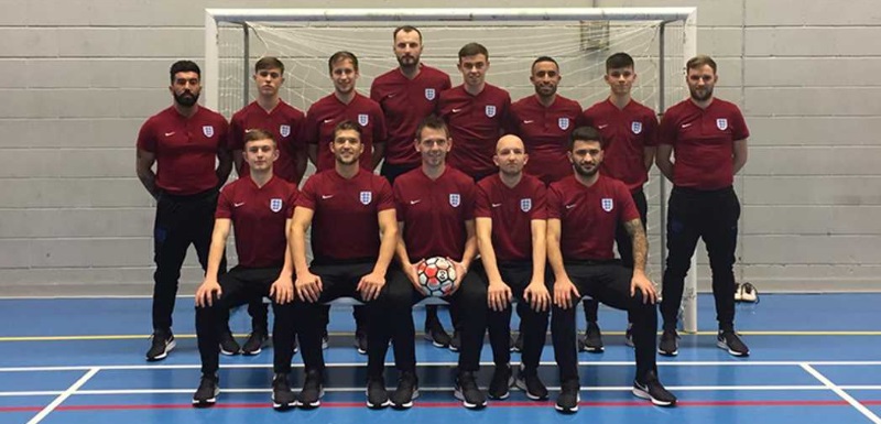 England men's deaf futsal squad prepared for the European Championships at Manchester Metropolitan